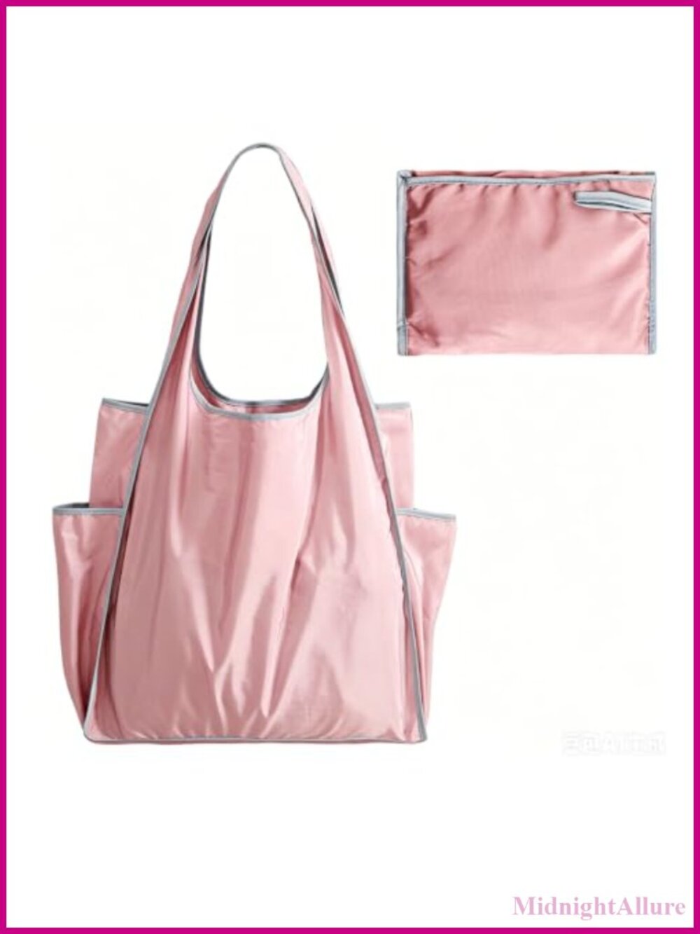 Large Capacity Foldable Reusable Tote Bag Shoulder Travel Shopping Beach
